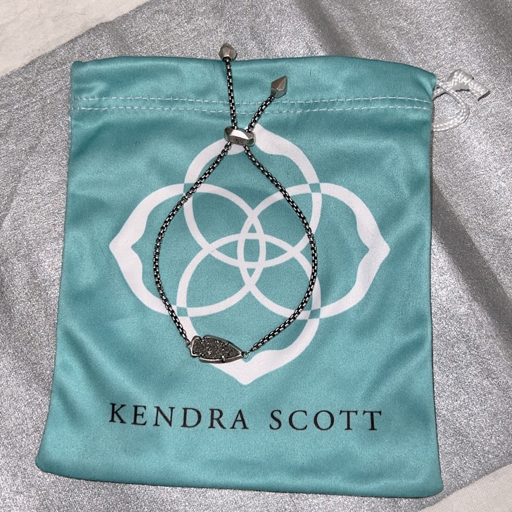 Kendra Scott Arrowhead Silver Druzy Adjustable Bracelet